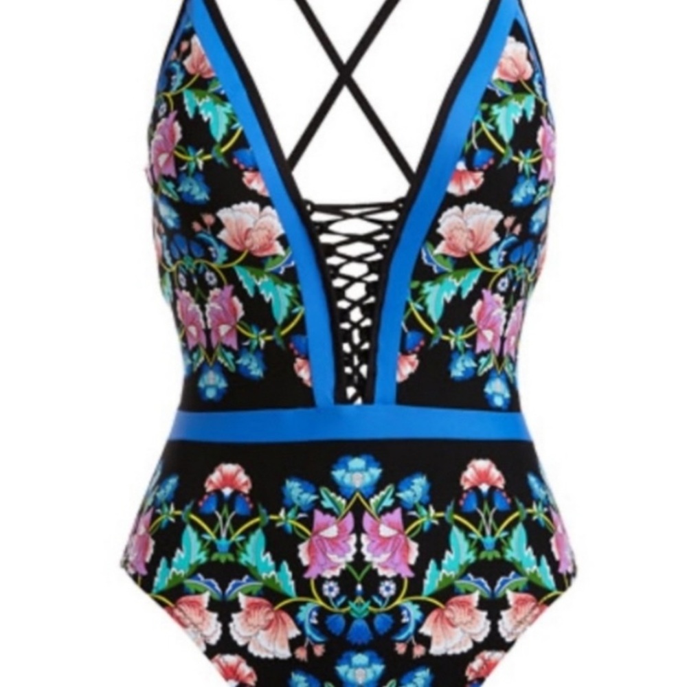 Nanette Lepore Damask Floral Goddess Swimsuit